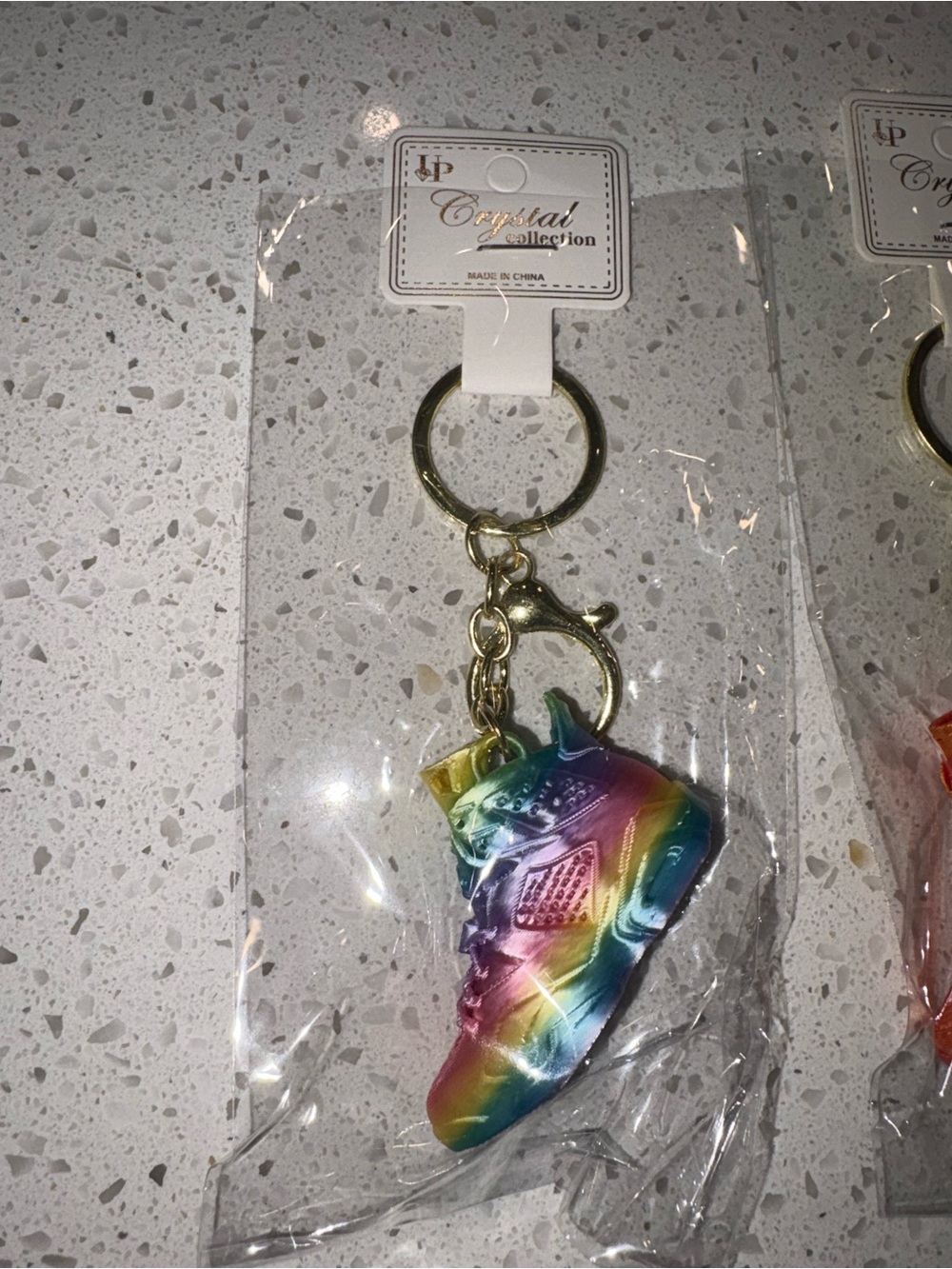 Crystal Collection Rainbow Sneaker Keychain